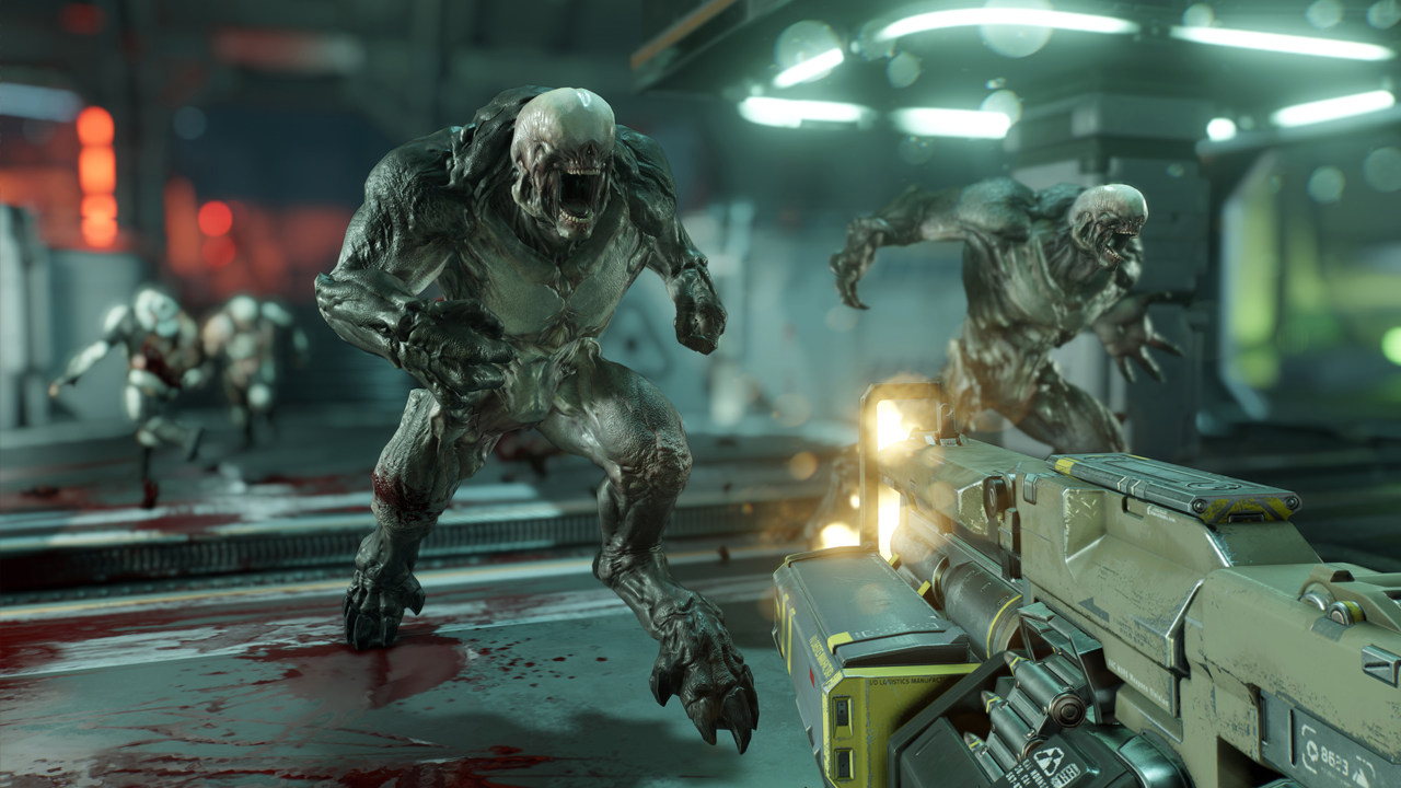Aliens atacand in Doom, unul dintre cele mai bune jocuri PS4 ale noastre