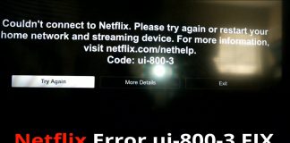 Cum se remediaza eroarea Netflix UI-800-3 ?