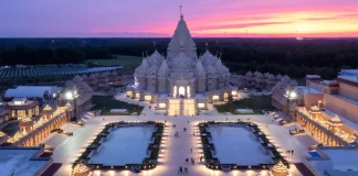 Cel mai mare templu hindus din afara Asiei se deschide in New Jersey, construit de 12.500 de voluntari