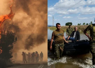 Distrusa de inundatii si incendii, Grecia se lupta in prima linie a realitatii noastre climatice